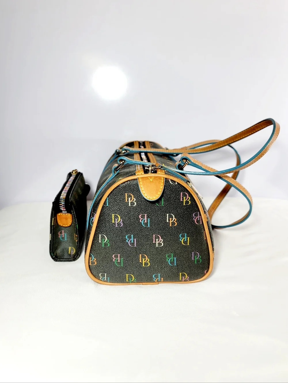 Dooney & Bourke Classic Y2K Rainbow Colored Barrel Bag. - Picture 7 of 11